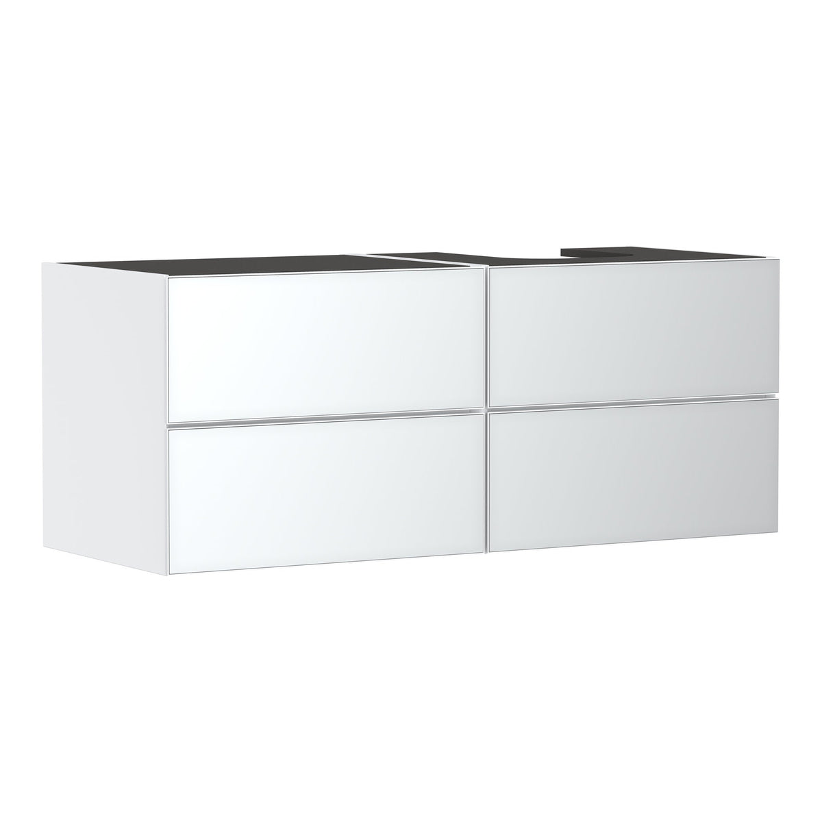 Hansgrohe Xevolos E Vanity unit Matt White 1370 550 with 4 drawers for console with cutout right Metallic White 54239320.jpg