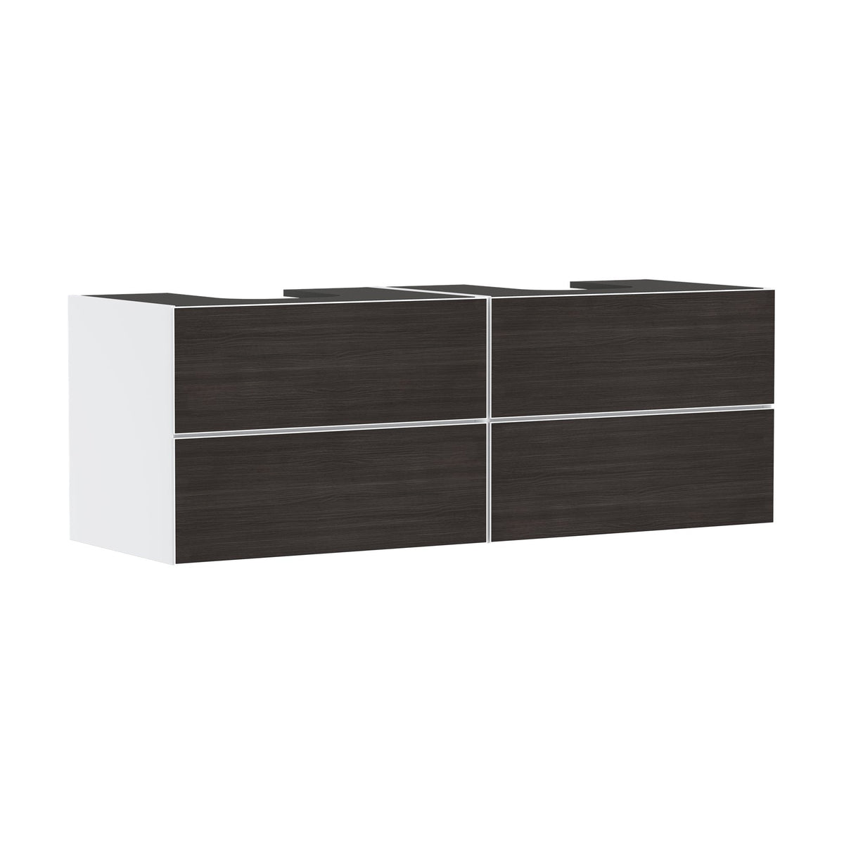 Hansgrohe-Xevolos-E-Vanity-unit-Matt-White-1570-550-with-4-drawers-for-console-with-2-cutouts-Dark-Oak-54199730