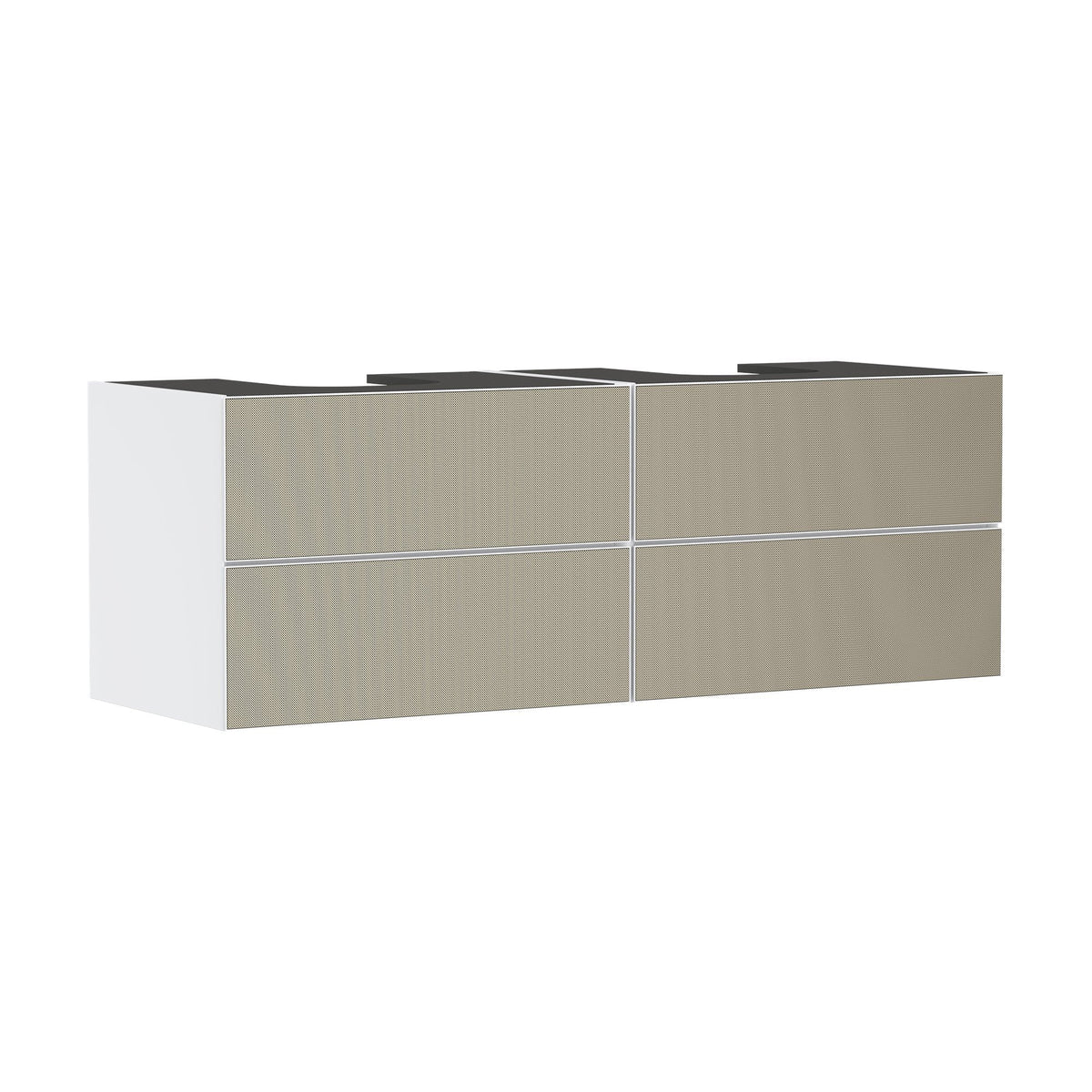 Hansgrohe-Xevolos-E-Vanity-unit-Matt-White-1570-550-with-4-drawers-for-console-with-2-cutouts-Patterned-Bronze-54199390