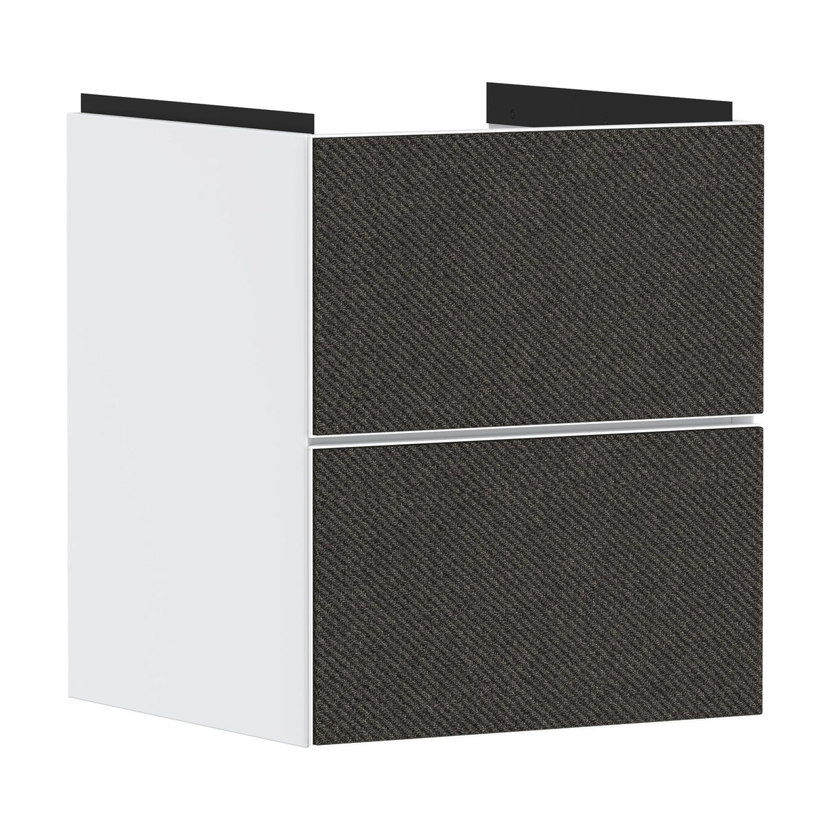 Hansgrohe-Xevolos-E-Vanity-unit-Matt-White-480-475-with-2-drawers-for-handrinse-basin-Textile-Dark-Grey-54172660