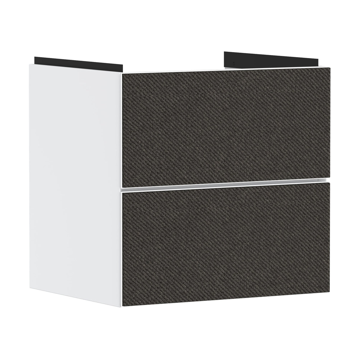 Hansgrohe-Xevolos-E-Vanity-unit-Matt-White-580-475-with-2-drawers-for-wash-basin-Textile-Dark-Grey-54175660