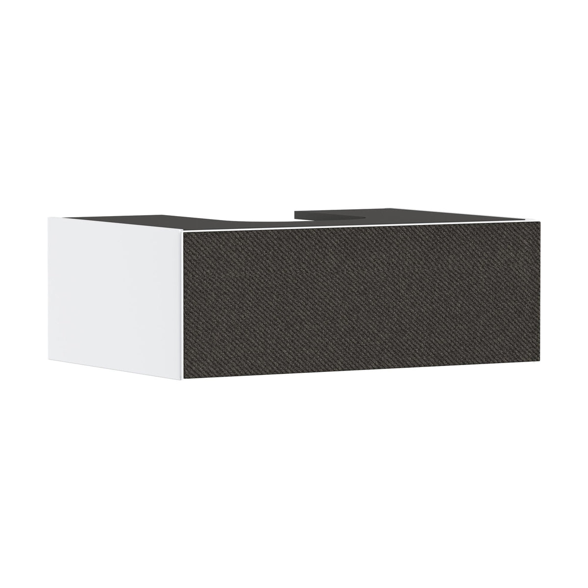 Hansgrohe-Xevolos-E-Vanity-unit-Matt-White-780-550-with-1-drawer-for-console-with-cutout-middle-Textile-Dark-Grey-54310660
