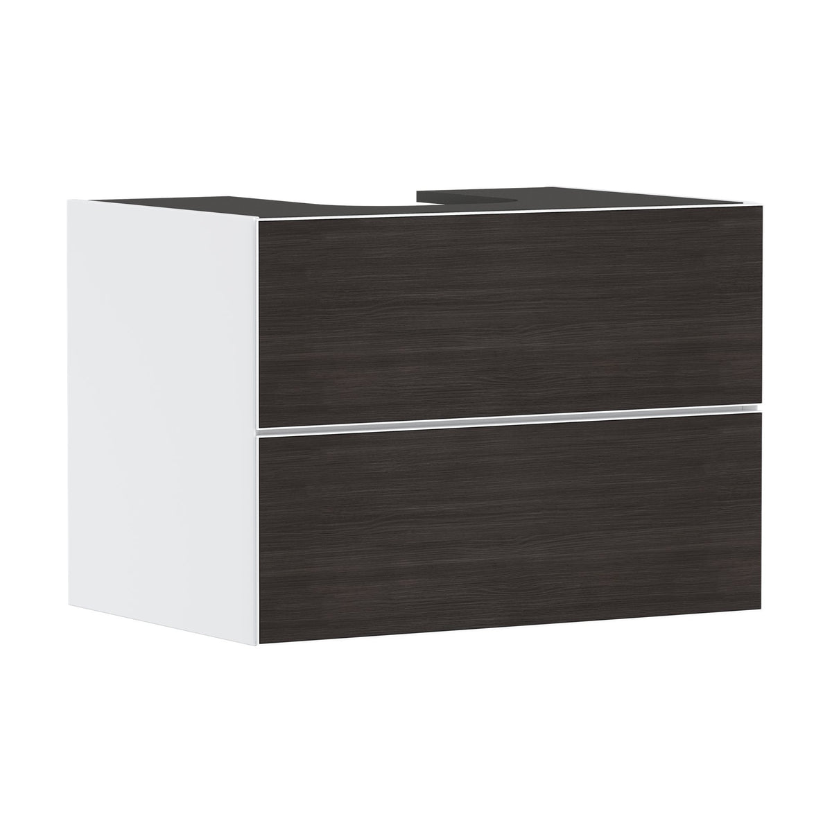 Hansgrohe-Xevolos-E-Vanity-unit-Matt-White-780-550-with-2-drawers-for-console-with-cutout-middle-Dark-Oak-54187730