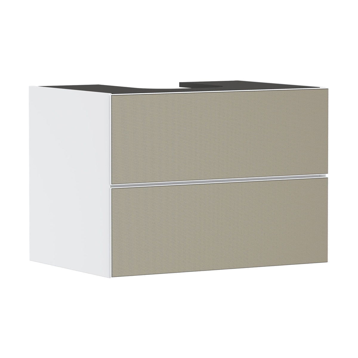 Hansgrohe-Xevolos-E-Vanity-unit-Matt-White-780-550-with-2-drawers-for-console-with-cutout-middle-Patterned-Bronze-54187390