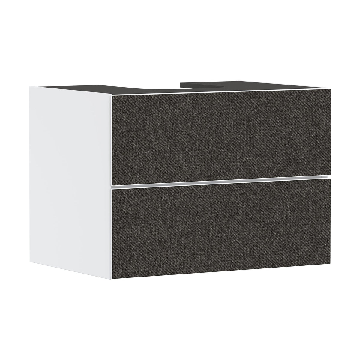 Hansgrohe-Xevolos-E-Vanity-unit-Matt-White-780-550-with-2-drawers-for-console-with-cutout-middle-Textile-Dark-Grey-54187660