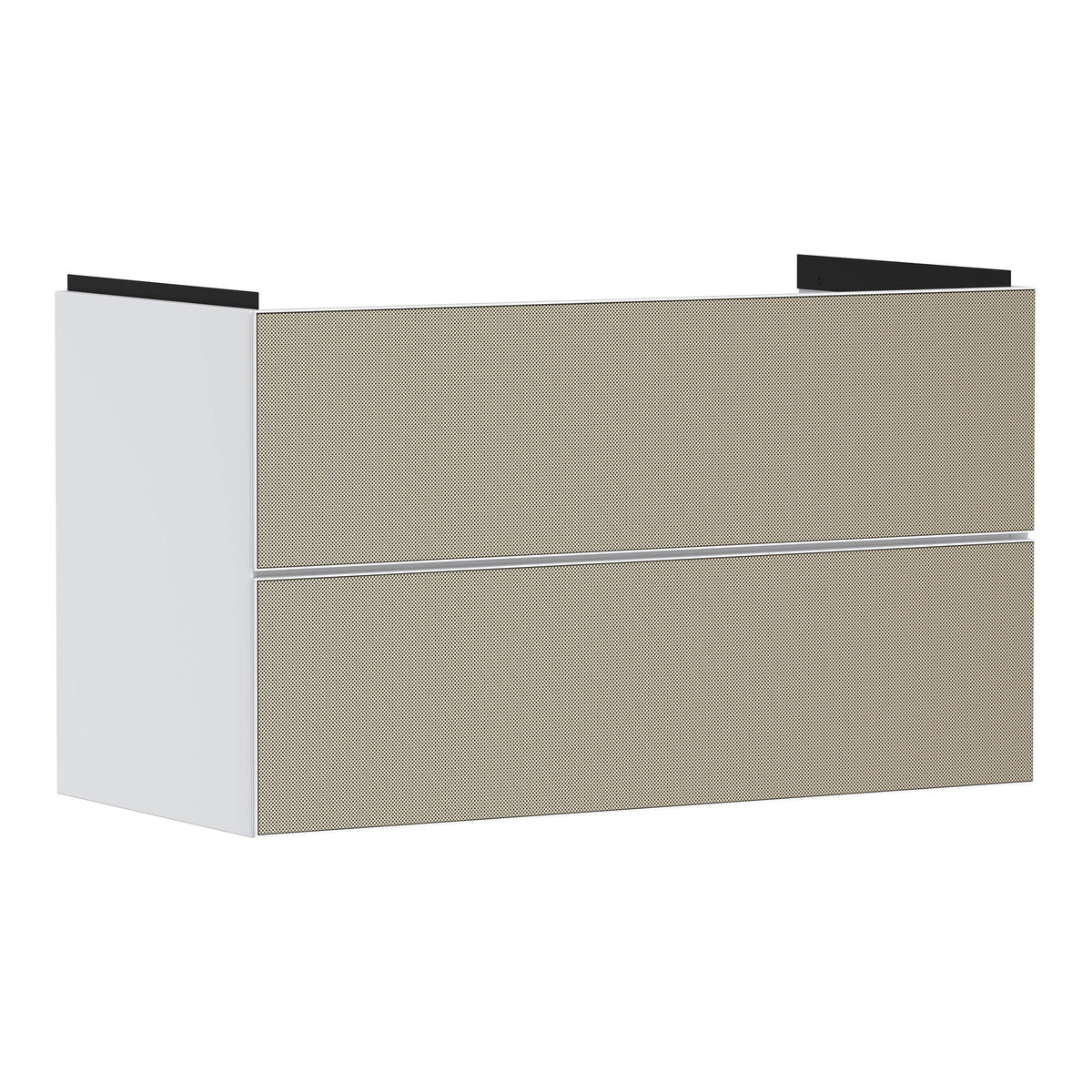 Hansgrohe Xevolos E Vanity unit Matt White 980 475 with 2 drawers for wash basin Patterned Bronze 54181390.jpg