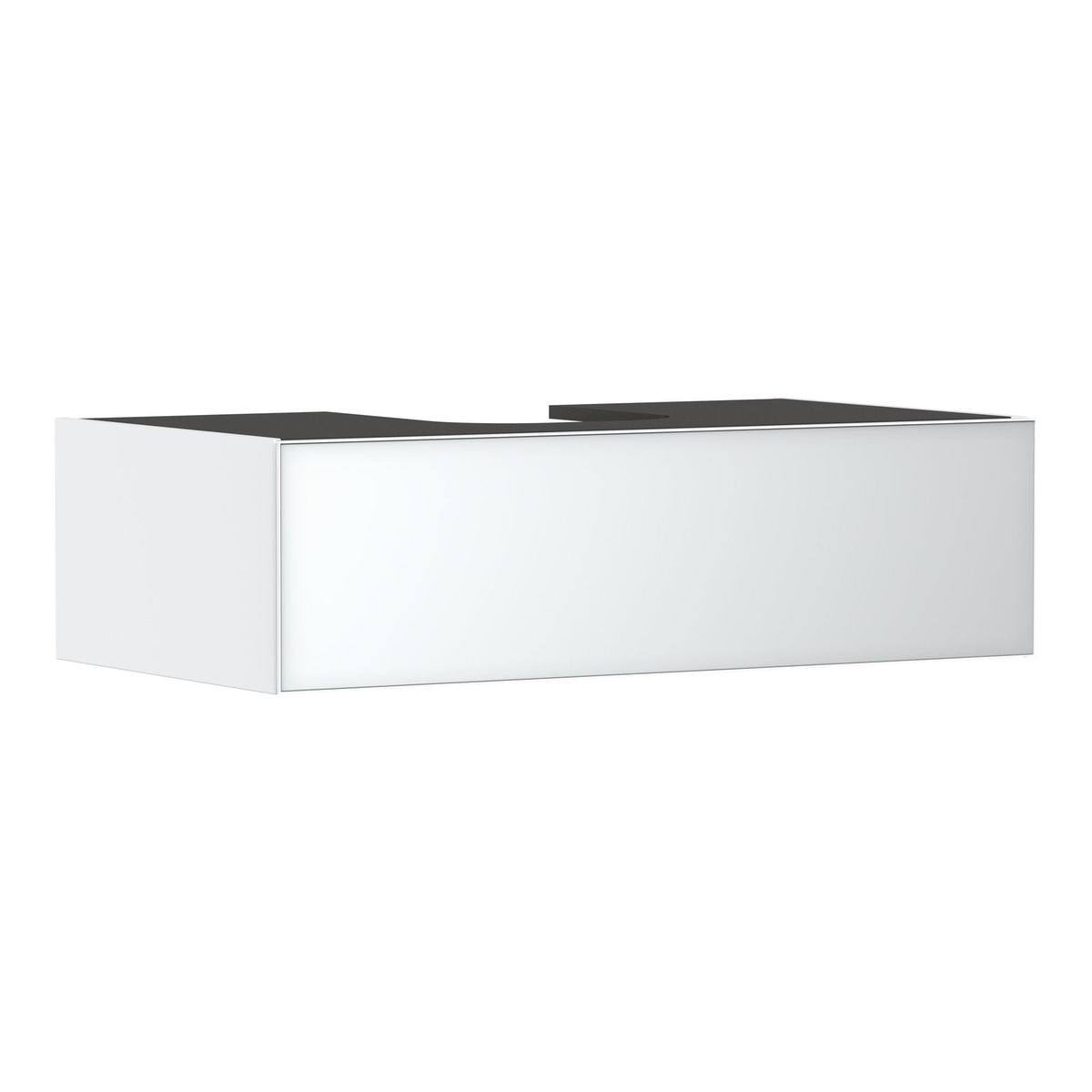 Hansgrohe Xevolos E Vanity unit Matt White 980 550 with 1 drawer for console with cutout middle Metallic White 54313320.jpg