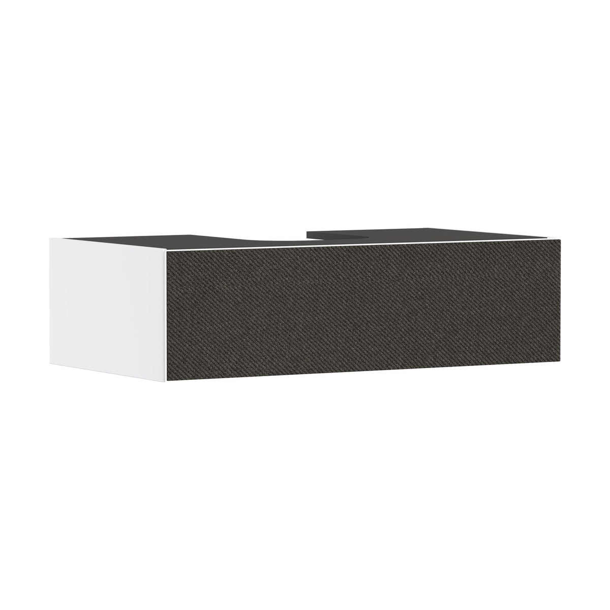 Hansgrohe-Xevolos-E-Vanity-unit-Matt-White-980-550-with-1-drawer-for-console-with-cutout-middle-Textile-Dark-Grey-54313660