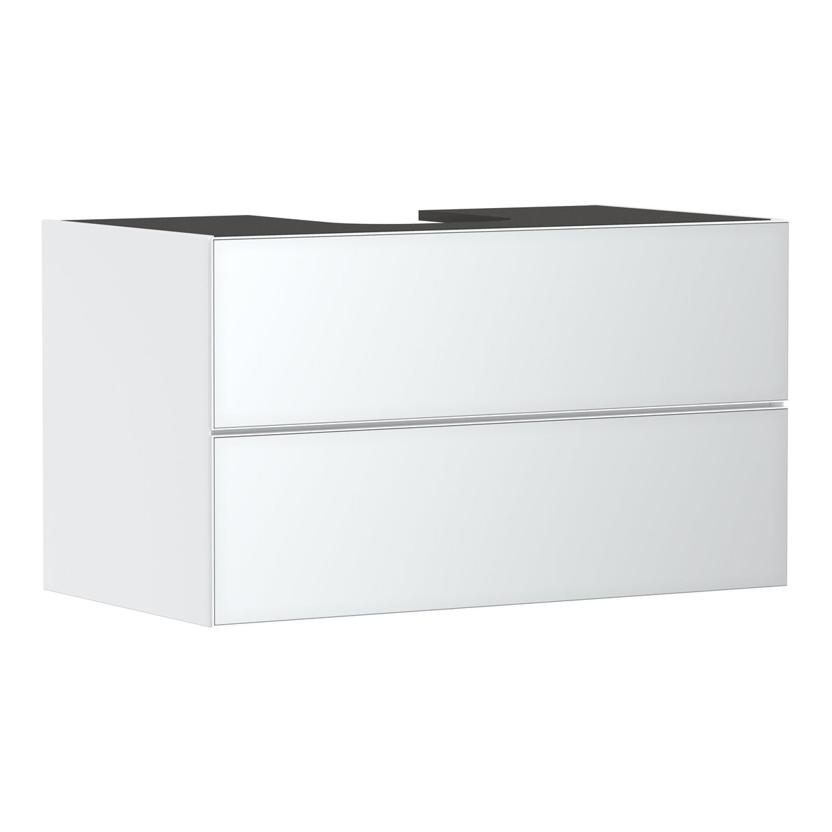 Hansgrohe Xevolos E Vanity unit Matt White 980 550 with 2 drawers for console with cutout middle Metallic White 54190320.jpg