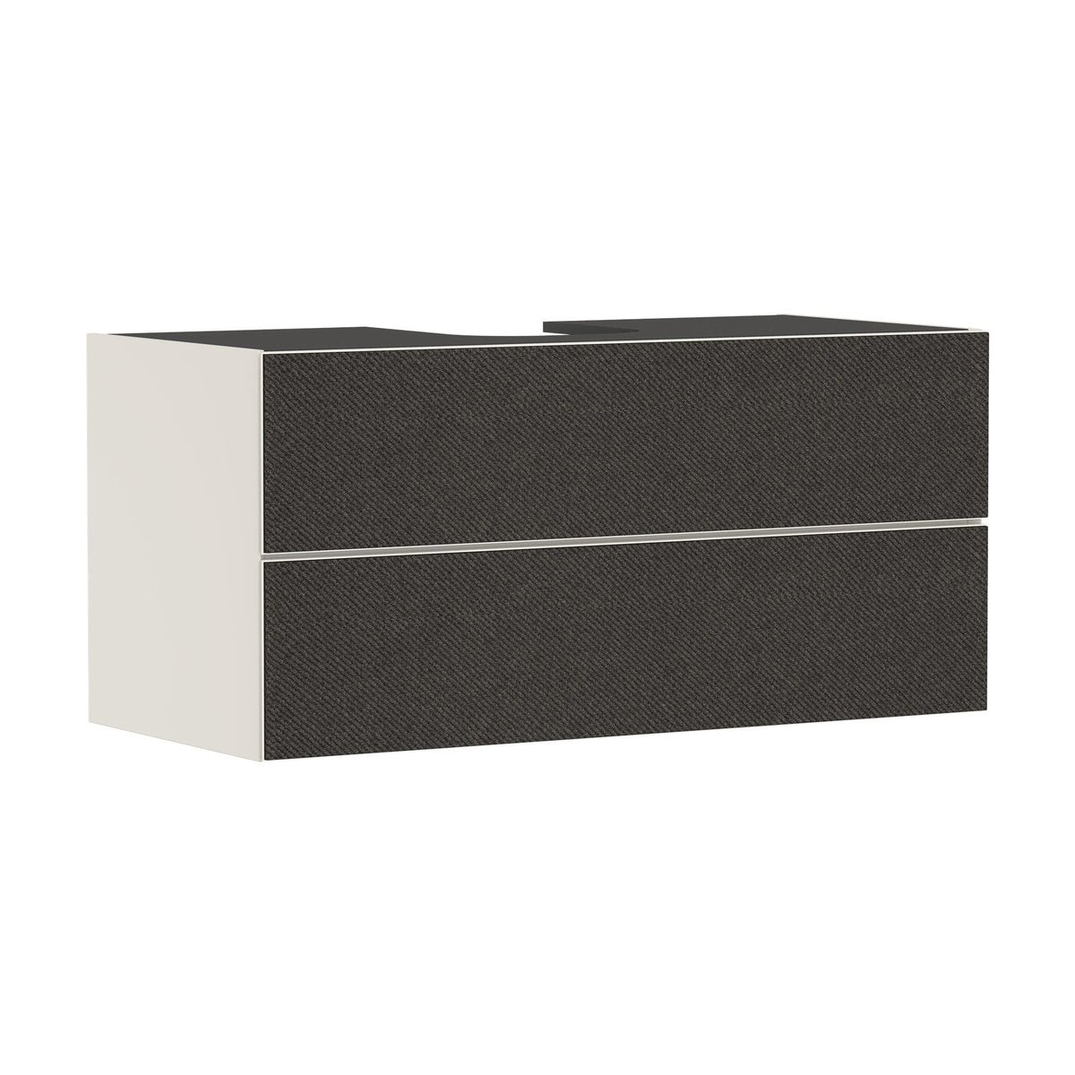 Hansgrohe-Xevolos-E-Vanity-unit-Sand-Matt-Beige-1180-550-with-2-drawers-for-console-with-cutout-middle-Textile-Dark-Grey-54194660