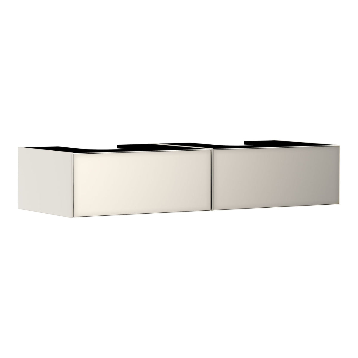Hansgrohe Xevolos E Vanity unit Sand Matt Beige 1370 550 with 2 drawers for console with 2 cutouts Metallic Sand Beige 54317790.jpg