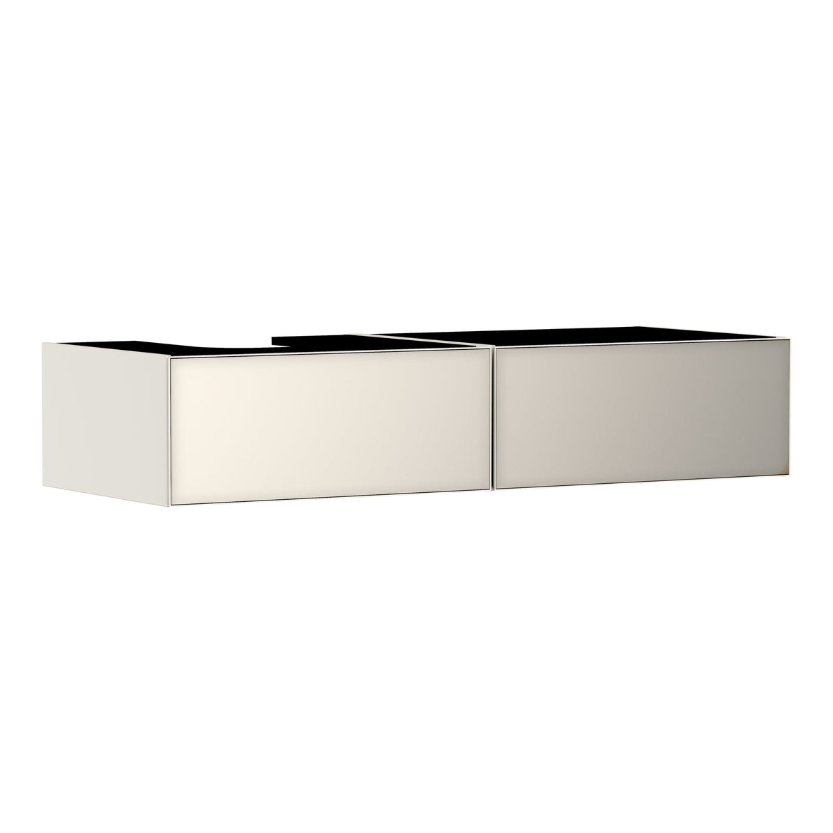 Hansgrohe Xevolos E Vanity unit Sand Matt Beige 1370 550 with 2 drawers for console with cutout left Metallic Sand Beige 54320790.jpg