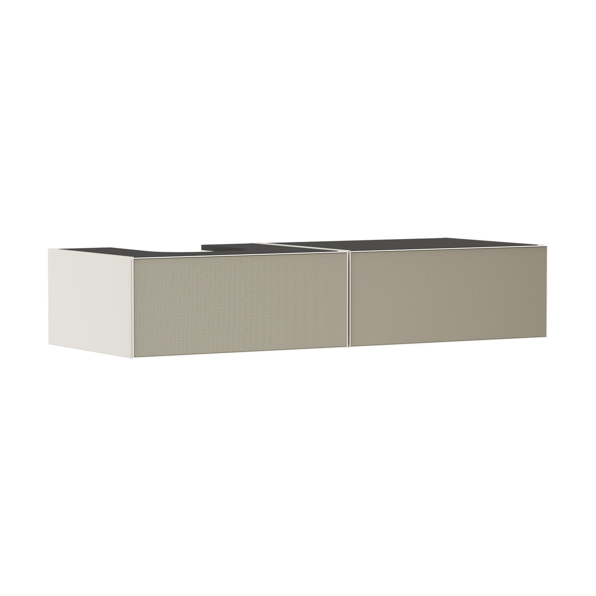 Hansgrohe-Xevolos-E-Vanity-unit-Sand-Matt-Beige-1370-550-with-2-drawers-for-console-with-cutout-left-Patterned-Bronze-54320390