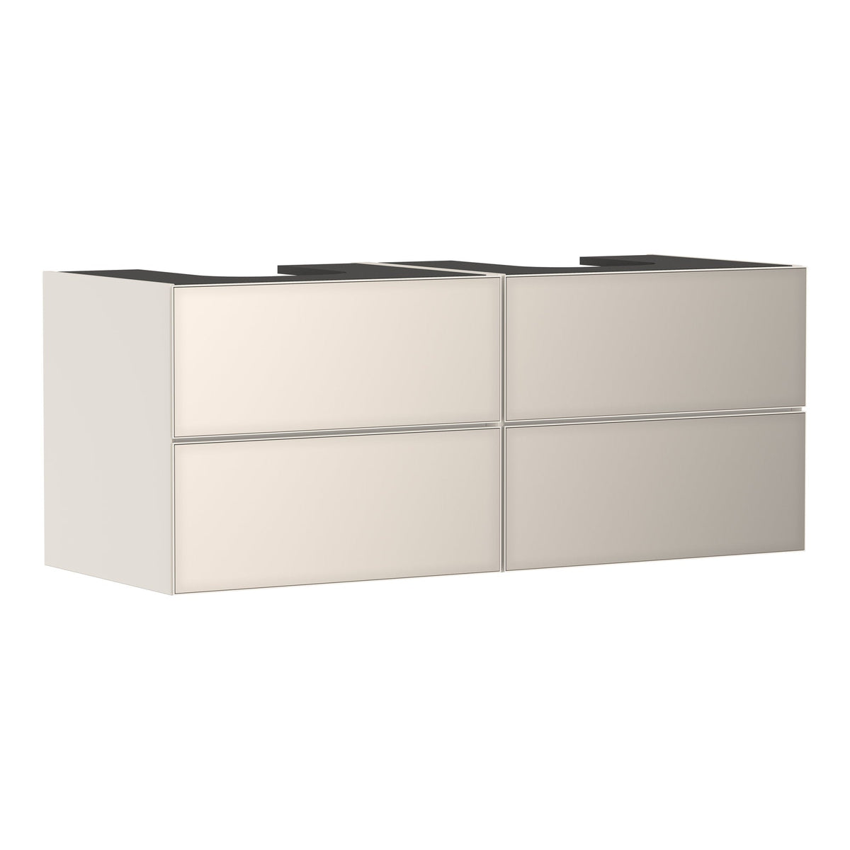 Hansgrohe Xevolos E Vanity unit Sand Matt Beige 1370 550 with 4 drawers for console with 2 cutouts Metallic Sand Beige 54197790.jpg