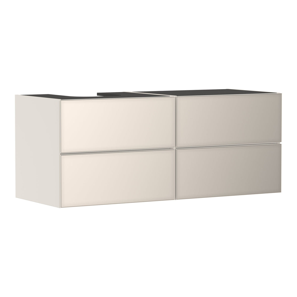Hansgrohe Xevolos E Vanity unit Sand Matt Beige 1370 550 with 4 drawers for console with cutout left Metallic Sand Beige 54237790.jpg