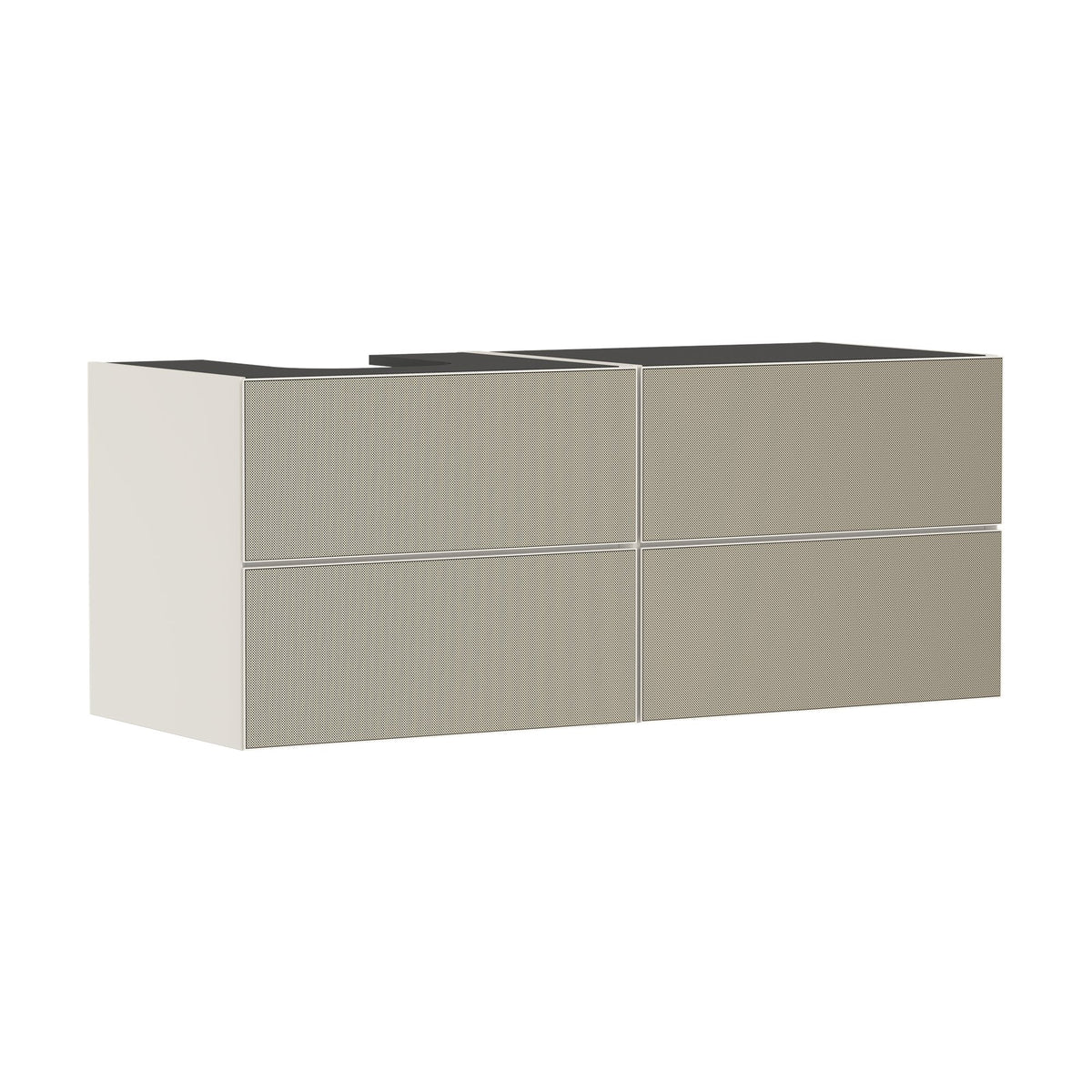 Hansgrohe-Xevolos-E-Vanity-unit-Sand-Matt-Beige-1370-550-with-4-drawers-for-console-with-cutout-left-Patterned-Bronze-54237390