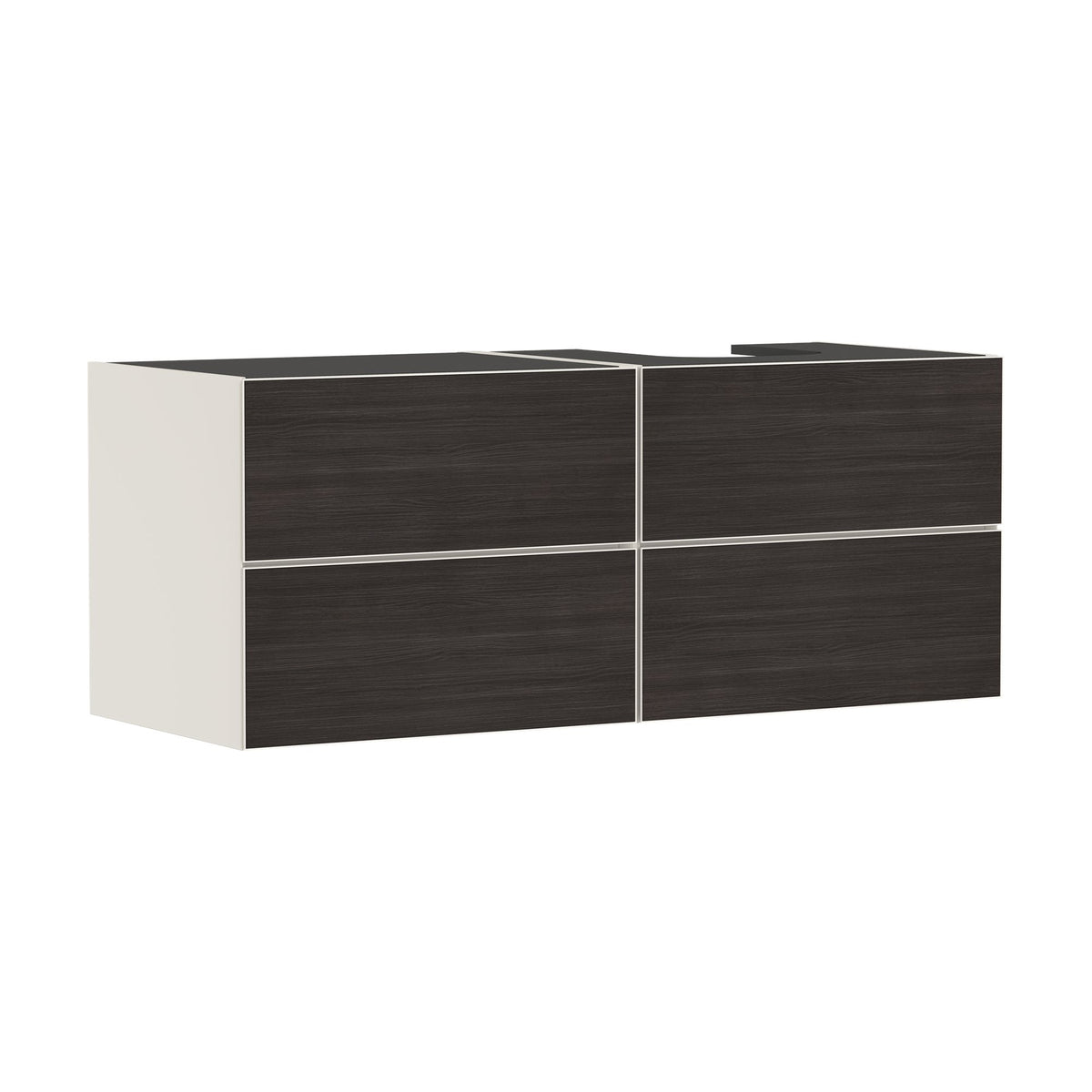 Hansgrohe-Xevolos-E-Vanity-unit-Sand-Matt-Beige-1370-550-with-4-drawers-for-console-with-cutout-right-Dark-Oak-54240730