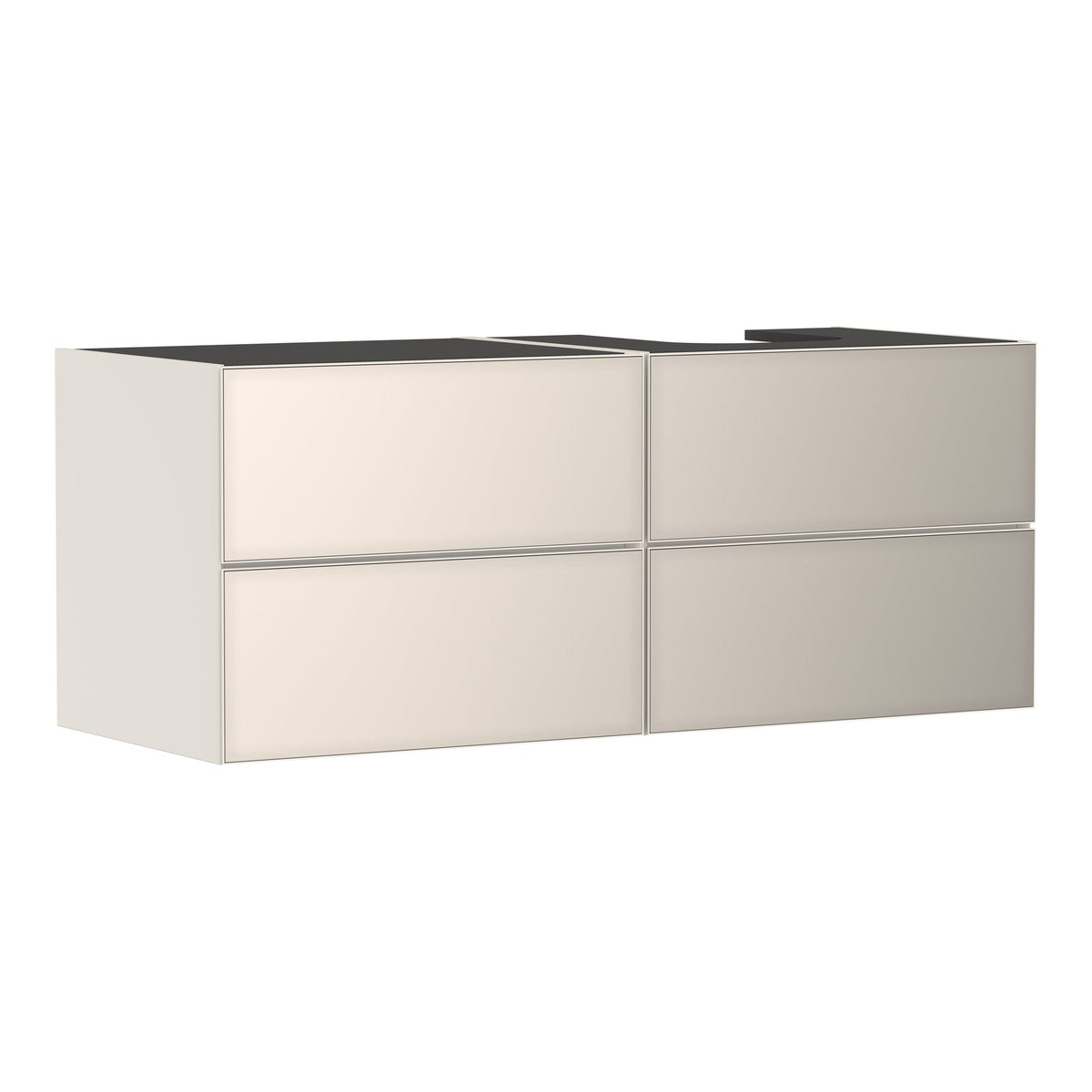 Hansgrohe Xevolos E Vanity unit Sand Matt Beige 1370 550 with 4 drawers for console with cutout right Metallic Sand Beige 54240790.jpg