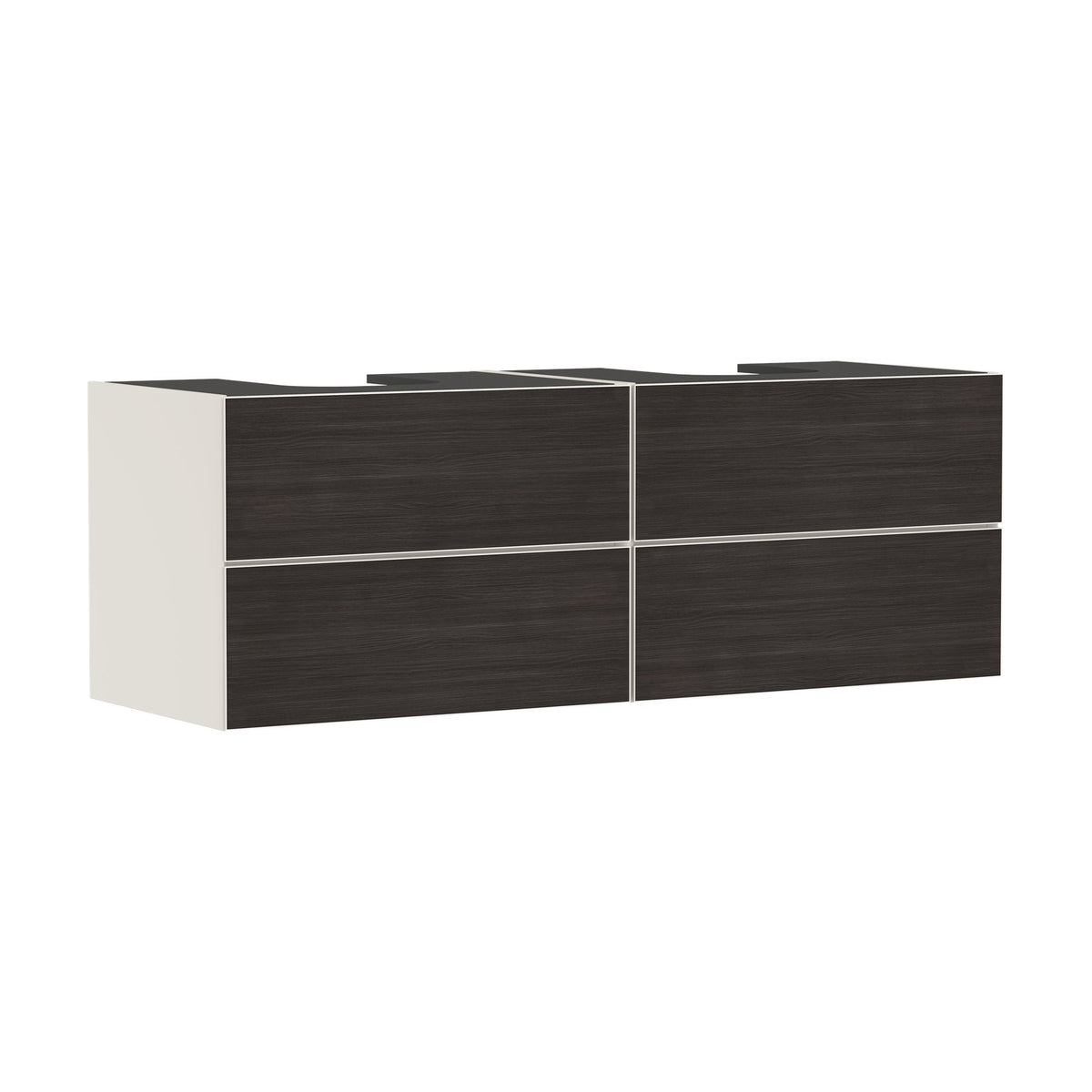 Hansgrohe-Xevolos-E-Vanity-unit-Sand-Matt-Beige-1570-550-with-4-drawers-for-console-with-2-cutouts-Dark-Oak-54200730
