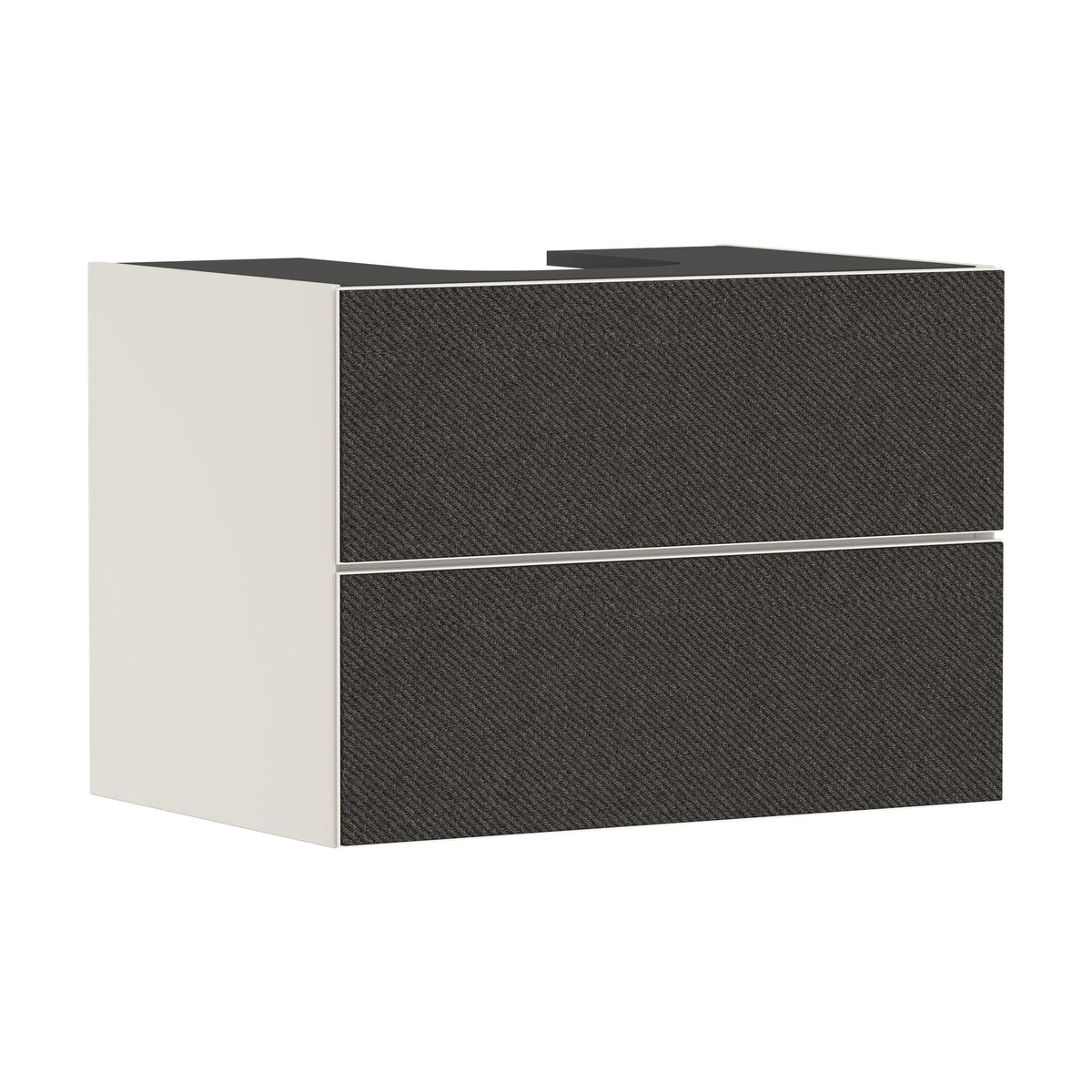 Hansgrohe-Xevolos-E-Vanity-unit-Sand-Matt-Beige-780-550-with-2-drawers-for-console-with-cutout-middle-Textile-Dark-Grey-54188660