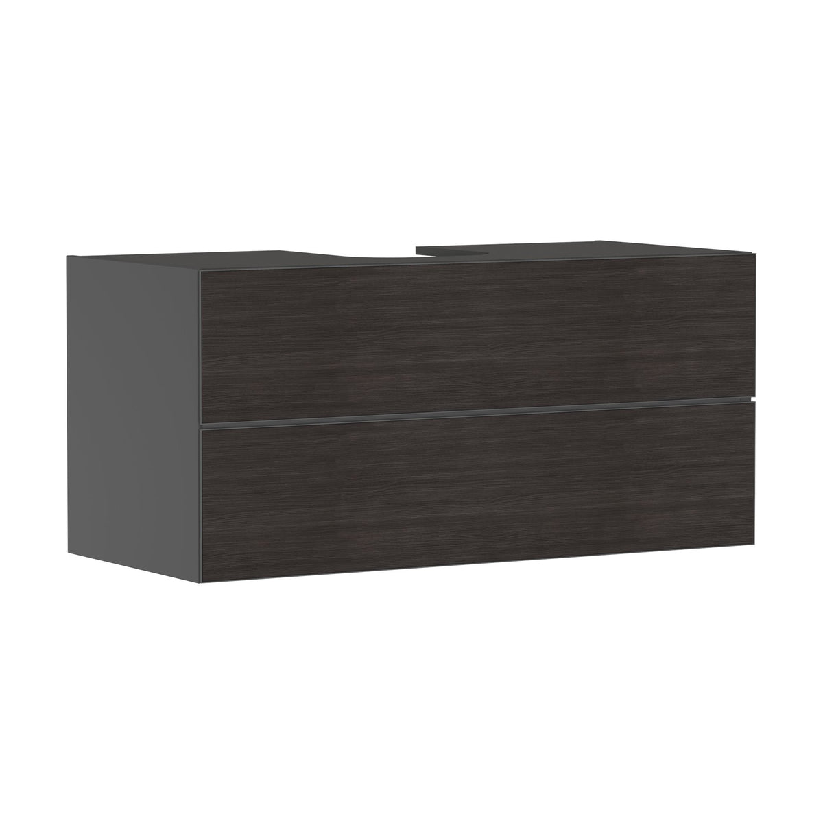 Hansgrohe-Xevolos-E-Vanity-unit-Slate-Matt-Grey-1180-550-with-2-drawers-for-console-with-cutout-middle-Dark-Oak-54195730