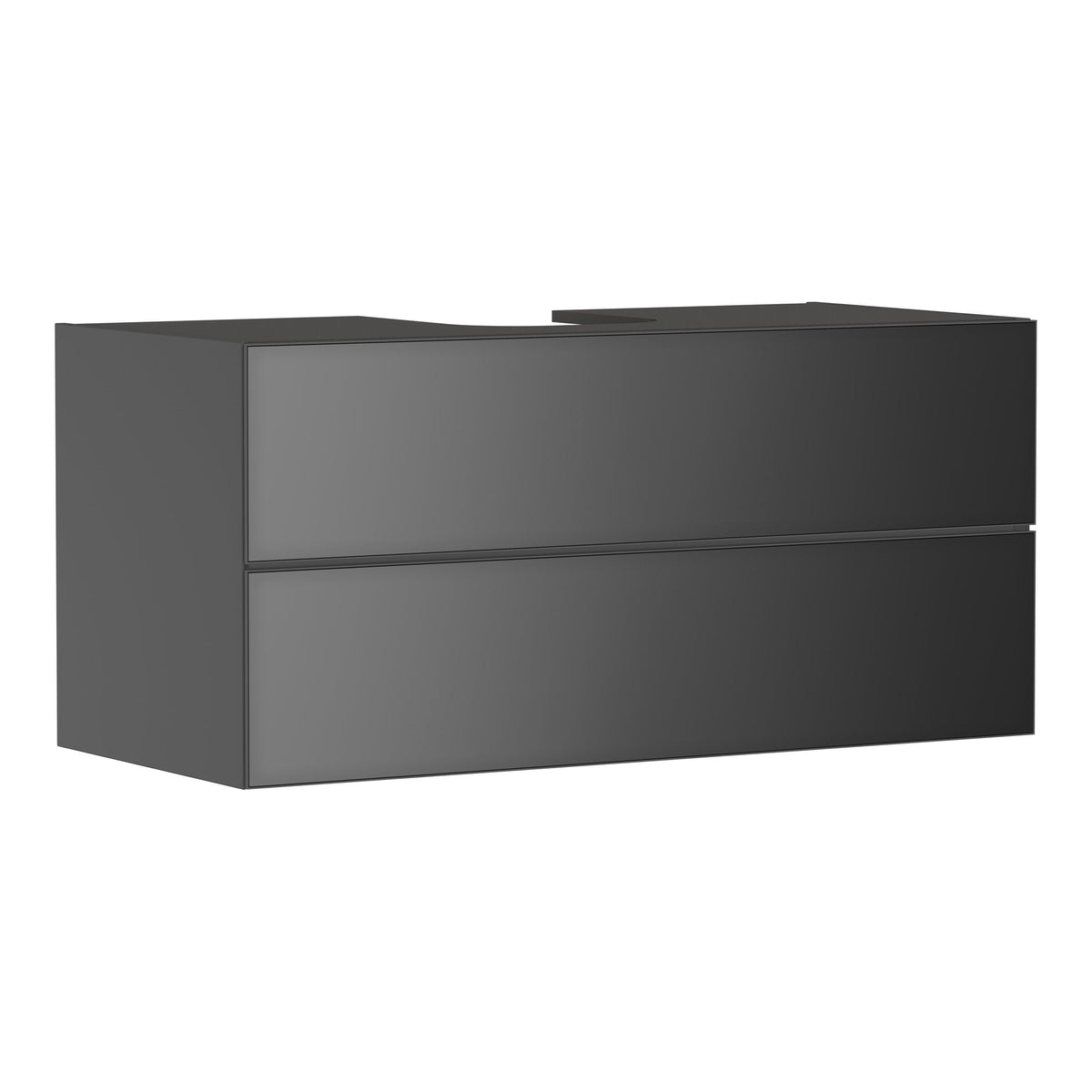 Hansgrohe Xevolos E Vanity unit Slate Matt Grey 1180 550 with 2 drawers for console with cutout middle Metallic Slate Grey 54195770.jpg
