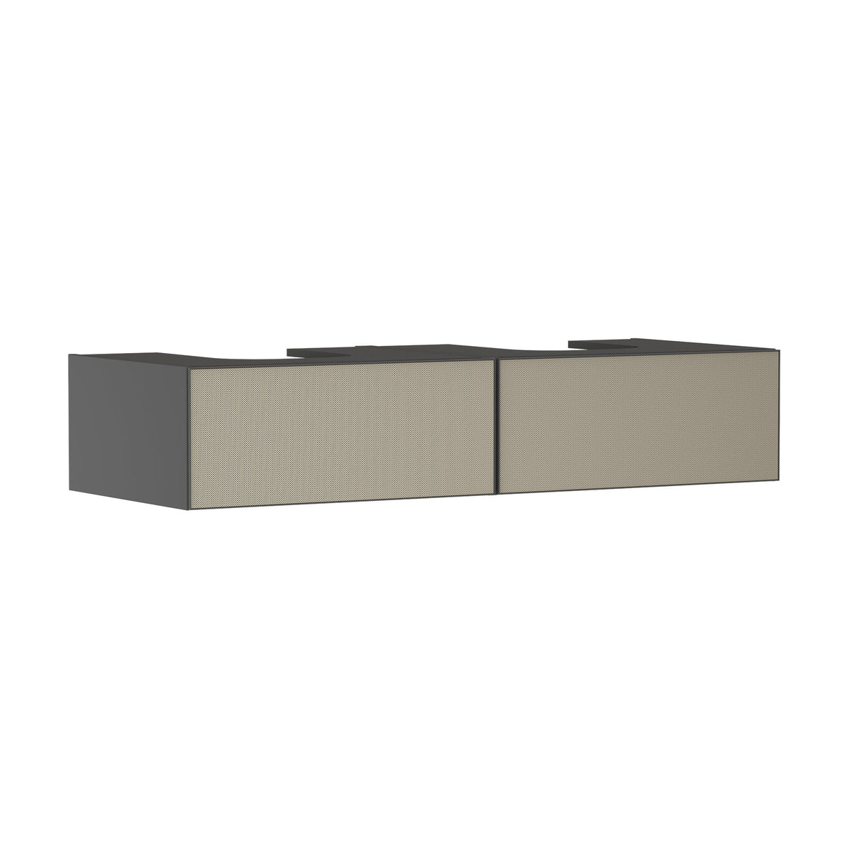 Hansgrohe-Xevolos-E-Vanity-unit-Slate-Matt-Grey-1370-550-with-2-drawers-for-console-with-2-cutouts-Patterned-Bronze-54318390