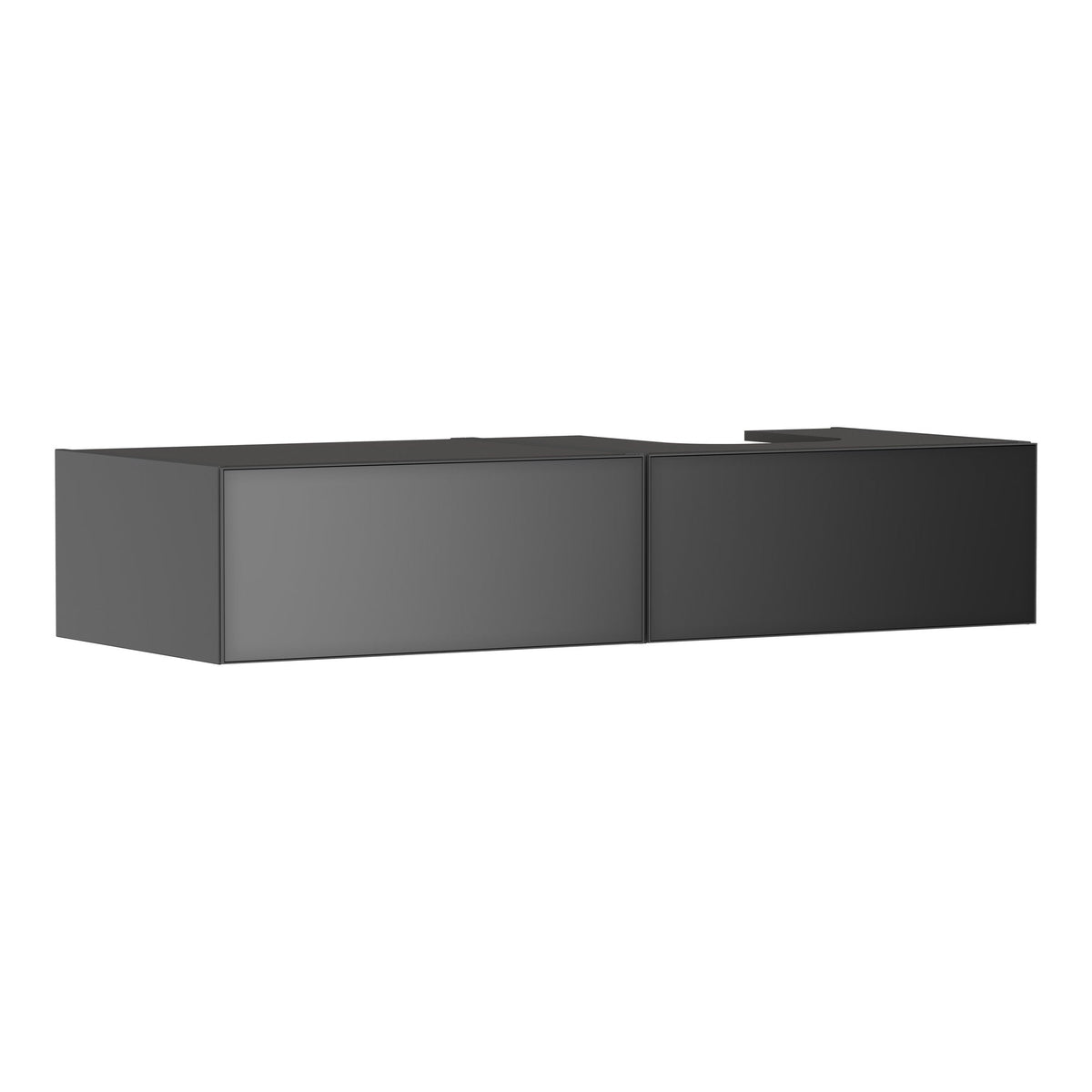 Hansgrohe Xevolos E Vanity unit Slate Matt Grey 1370 550 with 2 drawers for console with cutout right Metallic Slate Grey 54324770.jpg