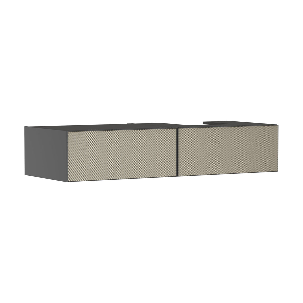Hansgrohe-Xevolos-E-Vanity-unit-Slate-Matt-Grey-1370-550-with-2-drawers-for-console-with-cutout-right-Patterned-Bronze-54324390