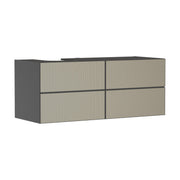 Hansgrohe-Xevolos-E-Vanity-unit-Slate-Matt-Grey-1370-550-with-4-drawers-for-console-with-cutout-left-Patterned-Bronze-54238390