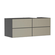 Hansgrohe-Xevolos-E-Vanity-unit-Slate-Matt-Grey-1370-550-with-4-drawers-for-console-with-cutout-right-Patterned-Bronze-54241390
