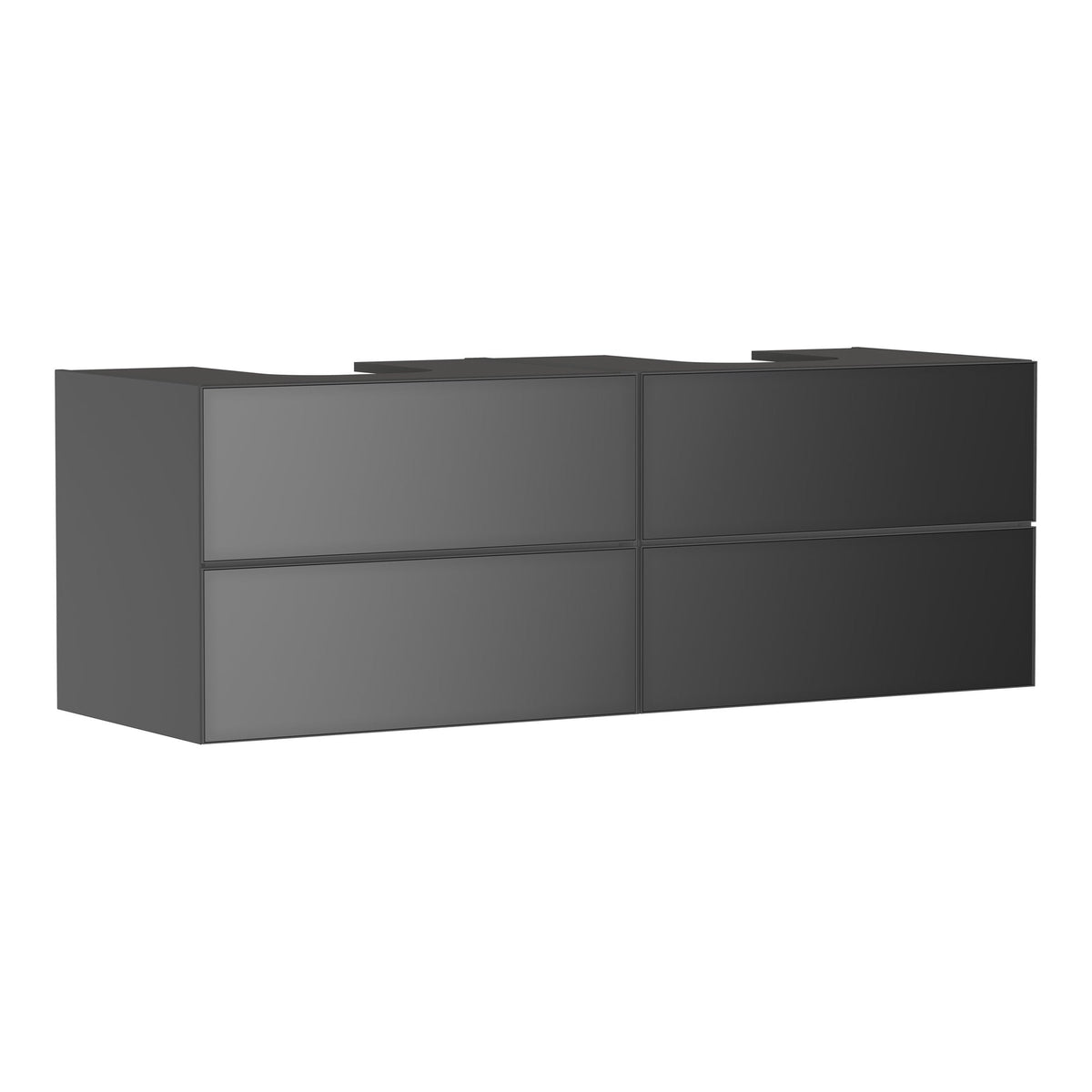 Hansgrohe Xevolos E Vanity unit Slate Matt Grey 1570 550 with 4 drawers for console with 2 cutouts Metallic Slate Grey 54201770.jpg