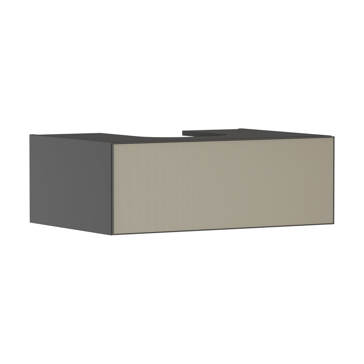 Hansgrohe-Xevolos-E-Vanity-unit-Slate-Matt-Grey-780-550-with-1-drawer-for-console-with-cutout-middle-Patterned-Bronze-54312390