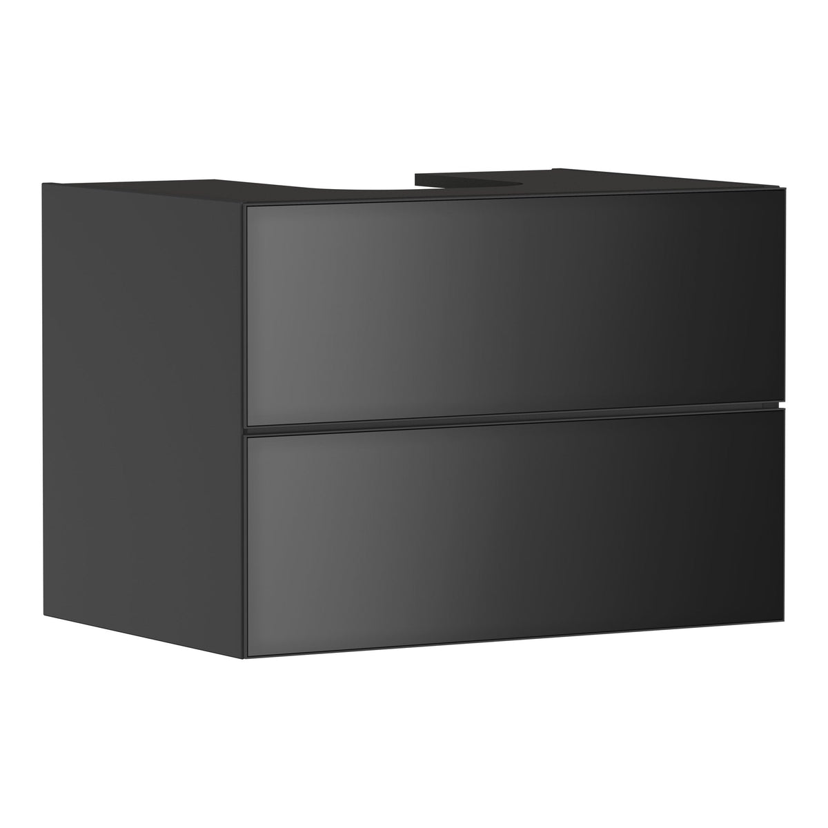 Hansgrohe Xevolos E Vanity unit Slate Matt Grey 780 550 with 2 drawers for console with cutout middle Metallic Slate Grey 54189770.jpg