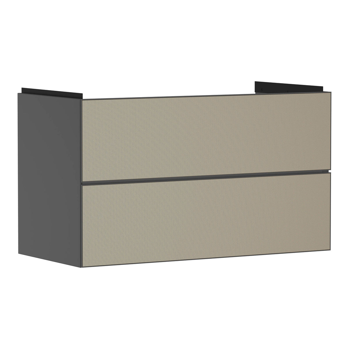 Hansgrohe Xevolos E Vanity unit Slate Matt Grey 980 475 with 2 drawers for wash basin Patterned Bronze 54183390.jpg
