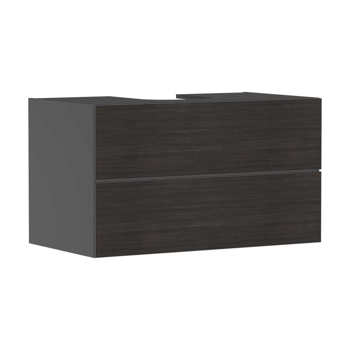 Hansgrohe-Xevolos-E-Vanity-unit-Slate-Matt-Grey-980-550-with-2-drawers-for-console-with-cutout-middle-Dark-Oak-54192730