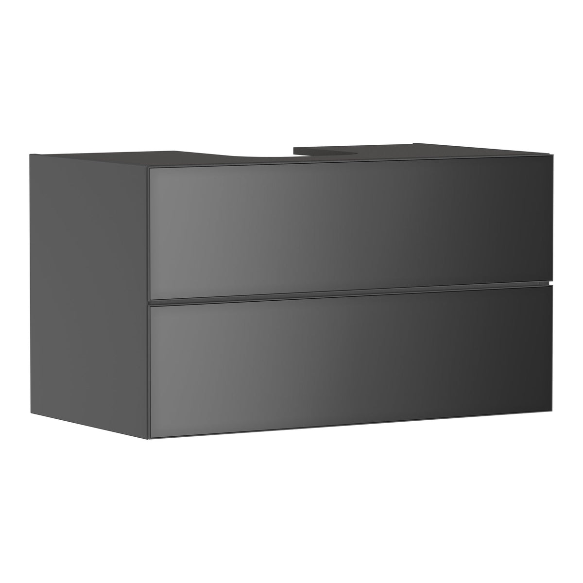 Hansgrohe Xevolos E Vanity unit Slate Matt Grey 980 550 with 2 drawers for console with cutout middle Metallic Slate Grey 54192770.jpg