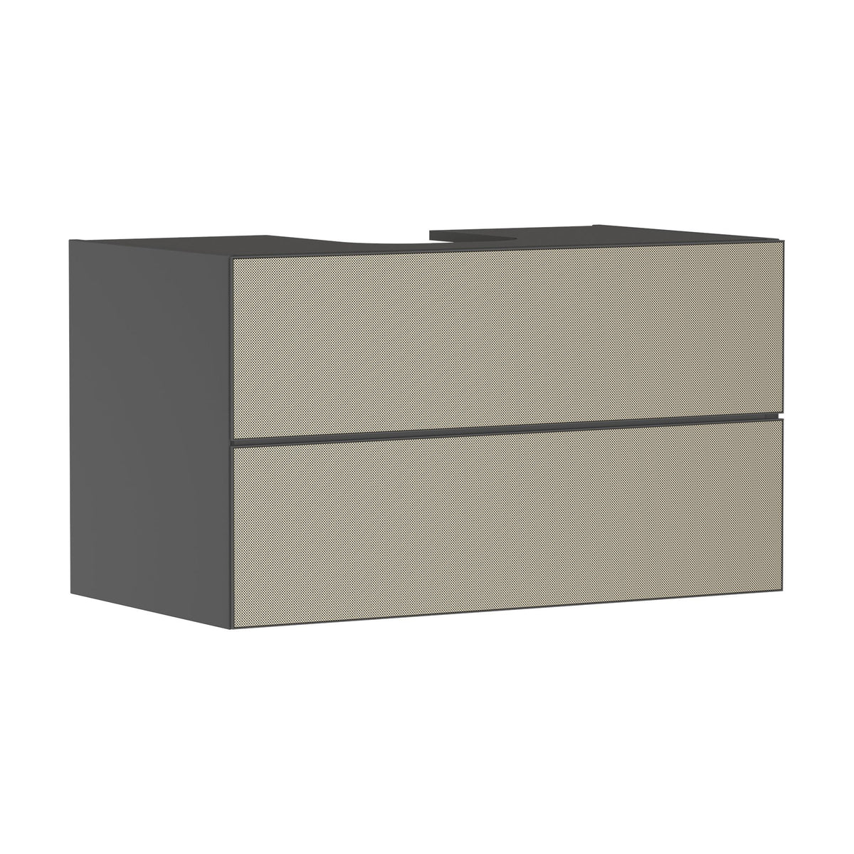Hansgrohe-Xevolos-E-Vanity-unit-Slate-Matt-Grey-980-550-with-2-drawers-for-console-with-cutout-middle-Patterned-Bronze-54192390