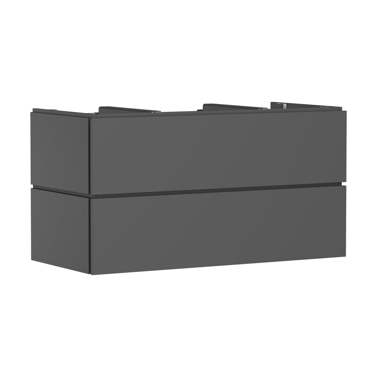 Hansgrohe-Xilesa-E-Vanity-unit-1180-550-with-2-drawers-PushOpen-for-console-with-cutout-middle-Slate-Matt-Grey-54304760