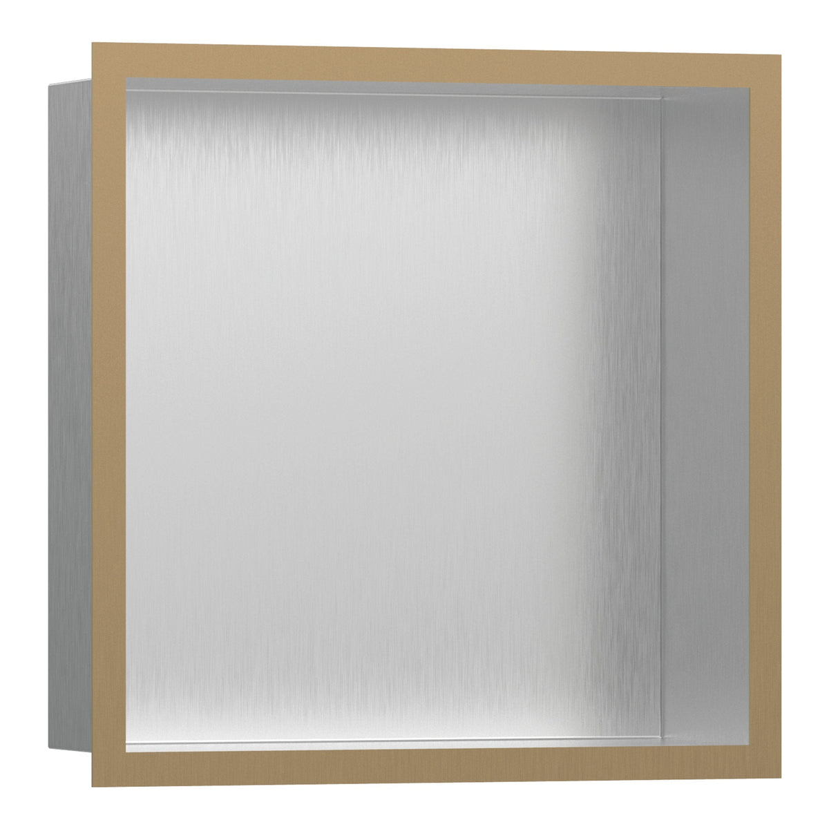 Hansgrohe XtraStoris Individual Wall niche Brushed Stainless Steel with design frame 300 300 100 Brushed Bronze 56097140.jpg
