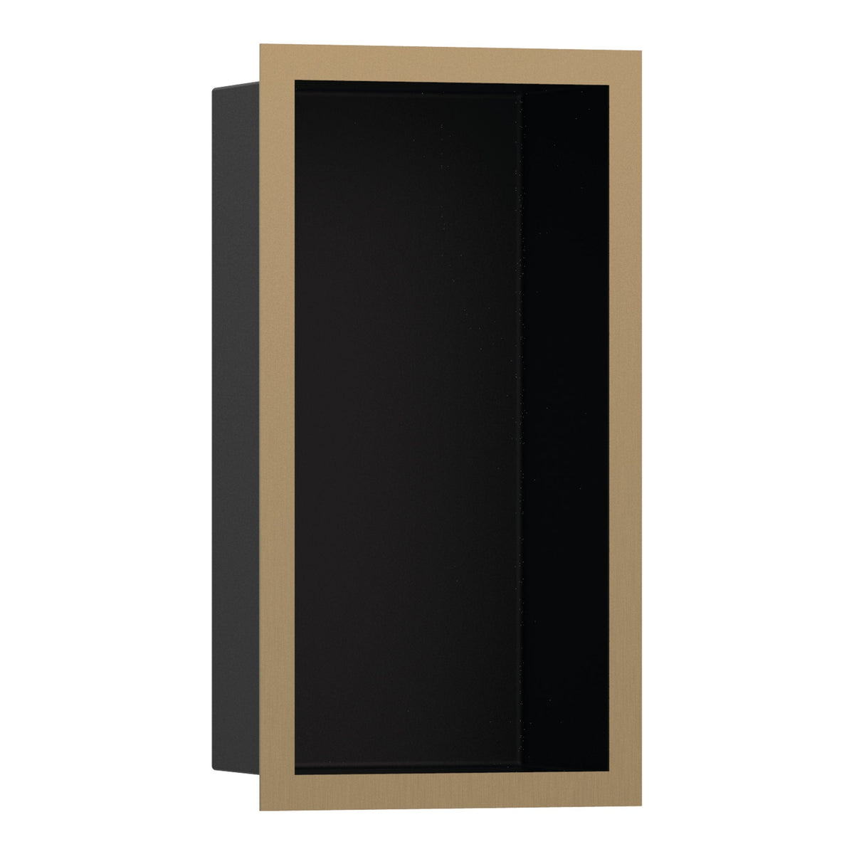 Hansgrohe XtraStoris Individual Wall niche Matt Black with design frame 300 150 100 Brushed Bronze 56095140.jpg