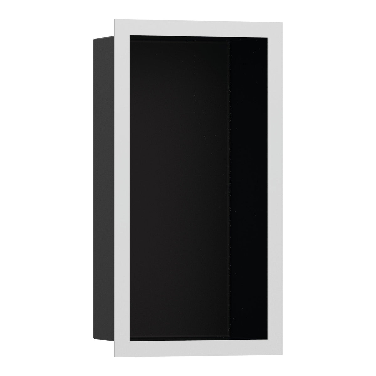 Hansgrohe XtraStoris Individual Wall niche Matt Black with design frame 300 150 100 Matt White 56095700.jpg