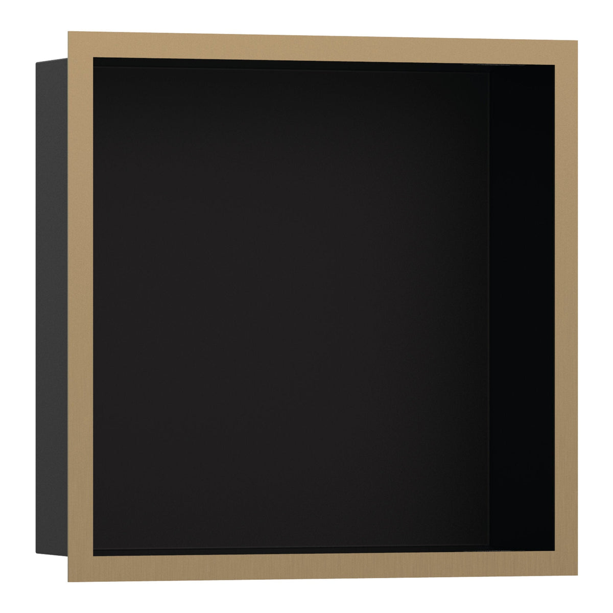 Hansgrohe XtraStoris Individual Wall niche Matt Black with design frame 300 300 100 Brushed Bronze 56098140.jpg
