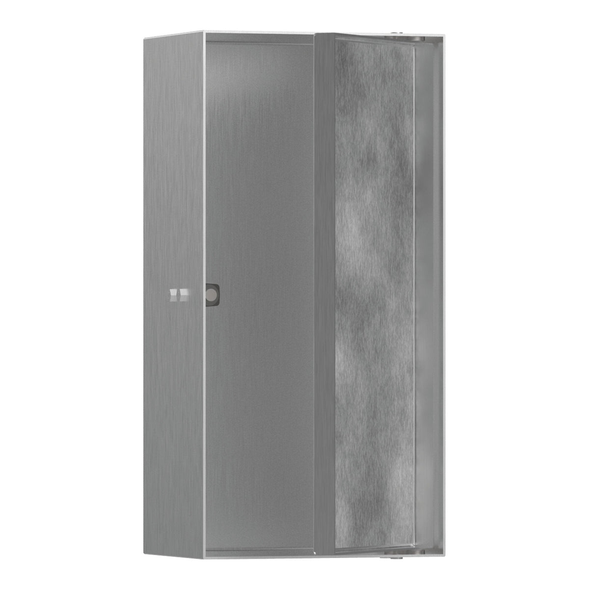 Hansgrohe XtraStoris Rock Wall niche with tileable door 300 150 100 Brushed Stainless Steel 56082800.jpg