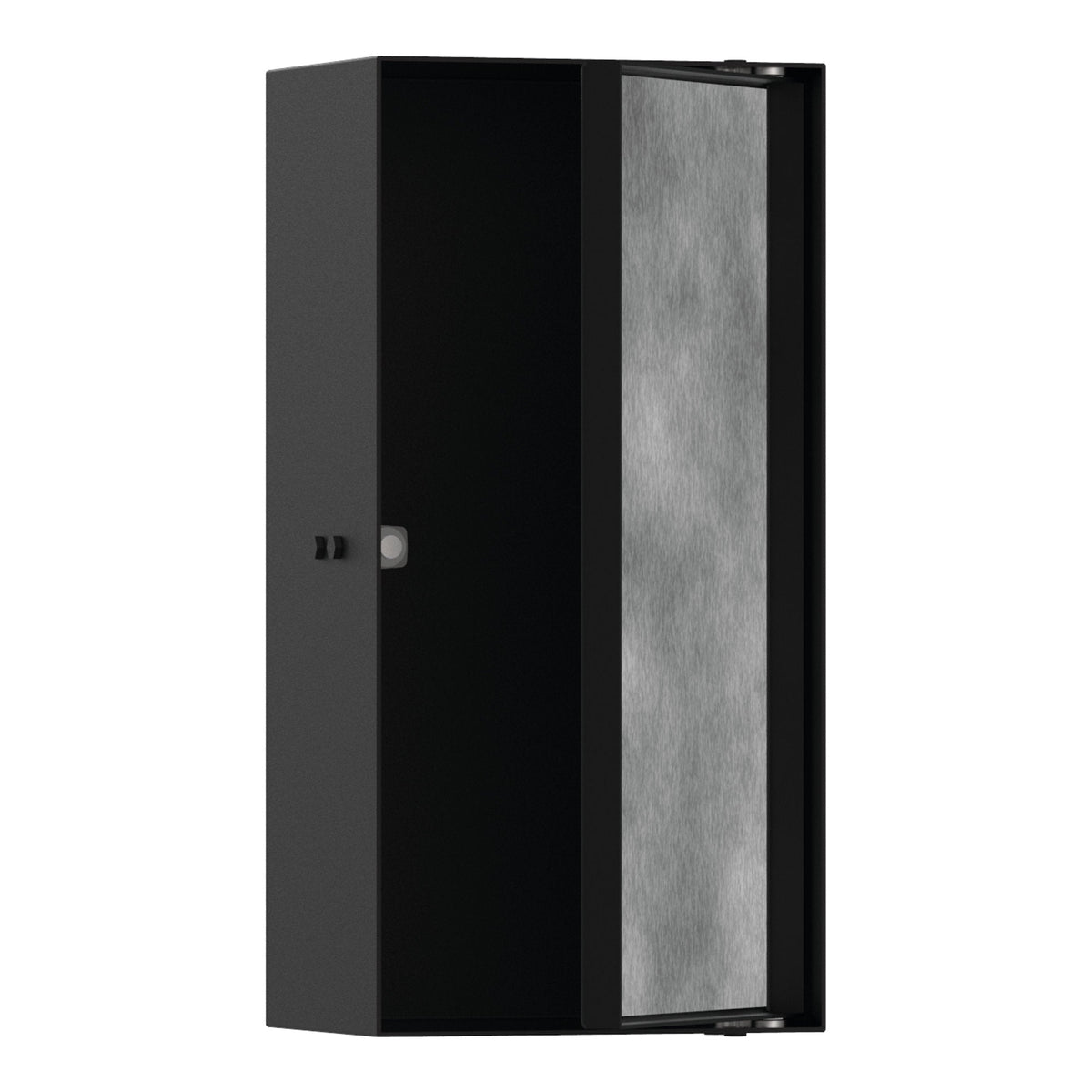 Hansgrohe XtraStoris Rock Wall niche with tileable door 300 150 100 Matt Black 56082670.jpg