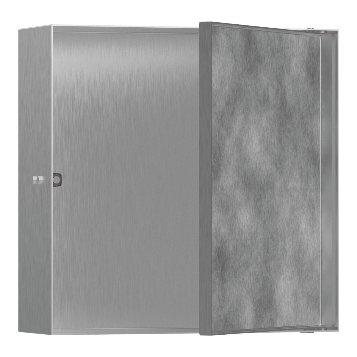 Hansgrohe XtraStoris Rock Wall niche with tileable door 300 300 100 Brushed Stainless Steel 56085800.jpg