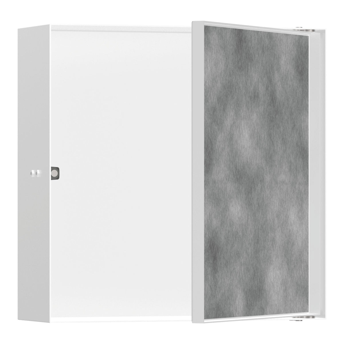 Hansgrohe XtraStoris Rock Wall niche with tileable door 300 300 100 Matt White 56085700.jpg