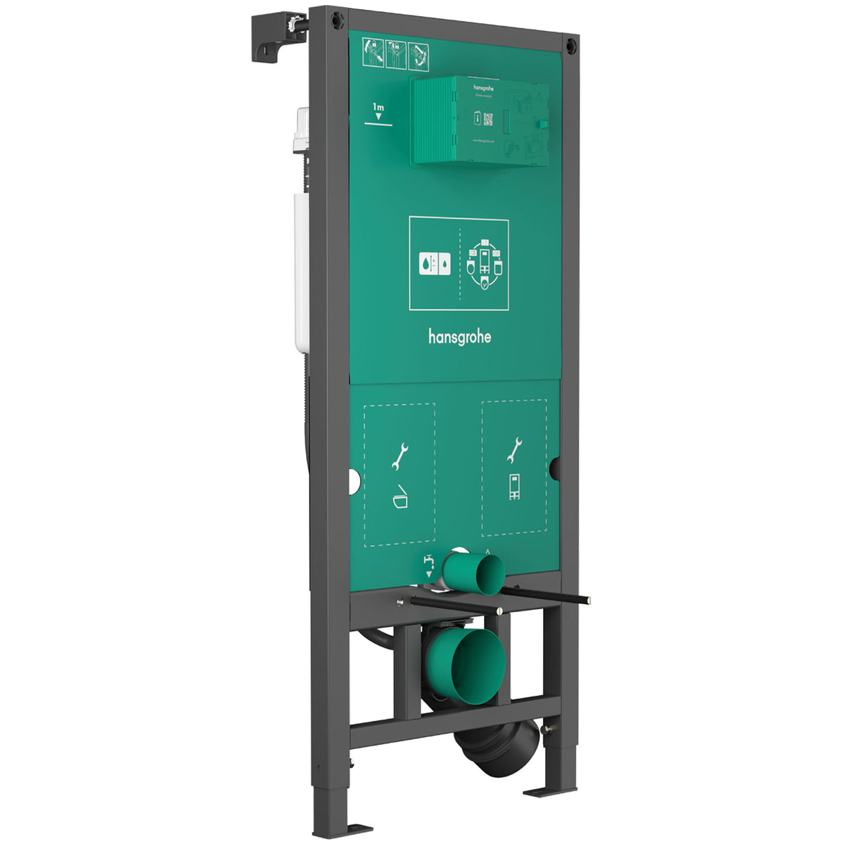 מיכל הדחה סמוי לאסלה תלויה הנס גרואה Hansgrohe iFrame universal Concealed cistern 1120 for wall hung WC